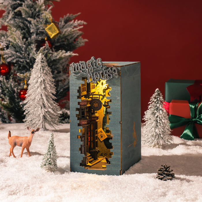 Kit de construction en bois Book Nook – Allée magique 