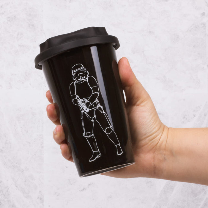 Original Stormtrooper Thermobecher Schwarz mit Helmdeckel