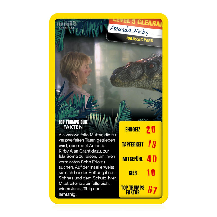 Jurassic Park Top Trumps Kartenspiel