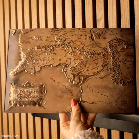 Mapa de Metal del Señor de los Anillos - Rohan y Gondor (20x30 cm)