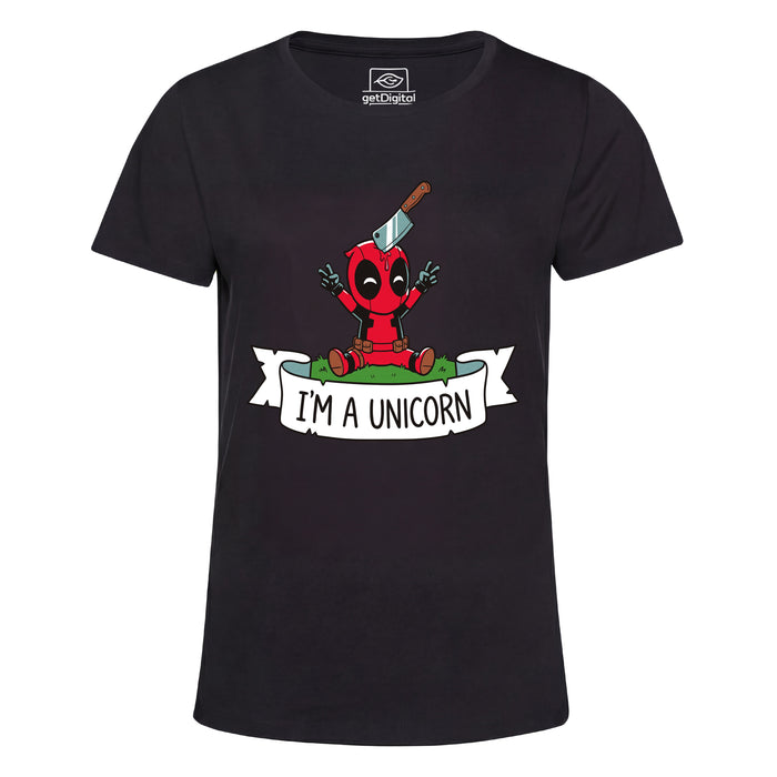 I'm a Unicorn - Vue de face Girlie Noir