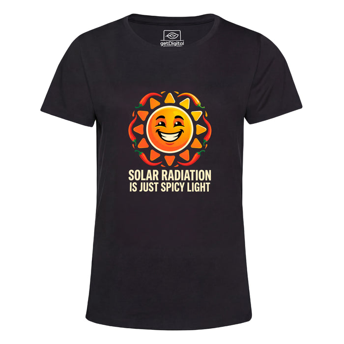 Solar Radiation Is Just Spicy Light - Voorkant Girlie Zwart