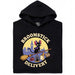 Broomstick Delivery - Le Chat Prend les Rênes du Service de Livraison - Vue principale Hoodie Noir
