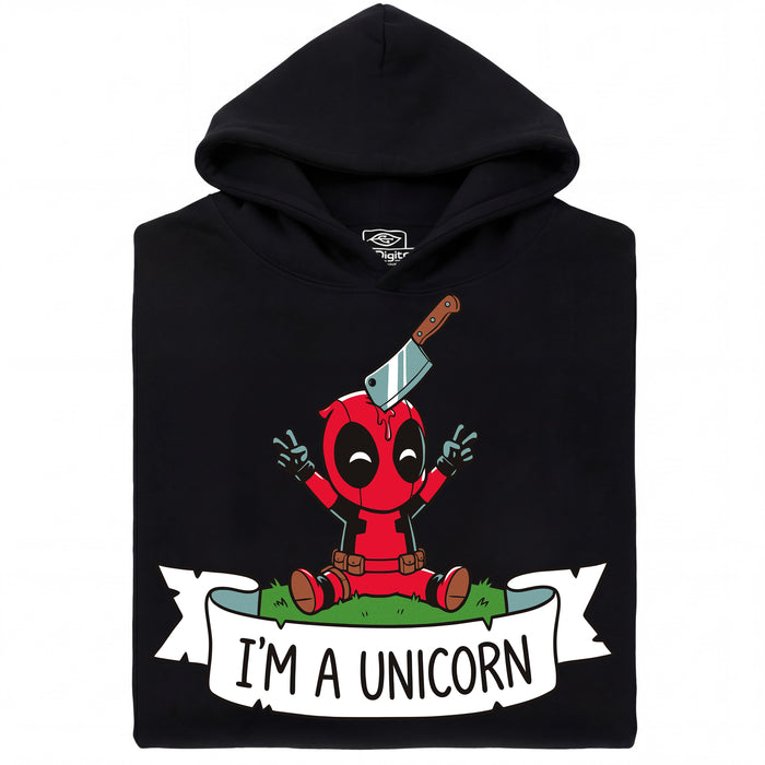I'm a Unicorn - Vue de face Hoodie Noir
