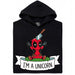 I'm a Unicorn - Vue de face Hoodie Noir