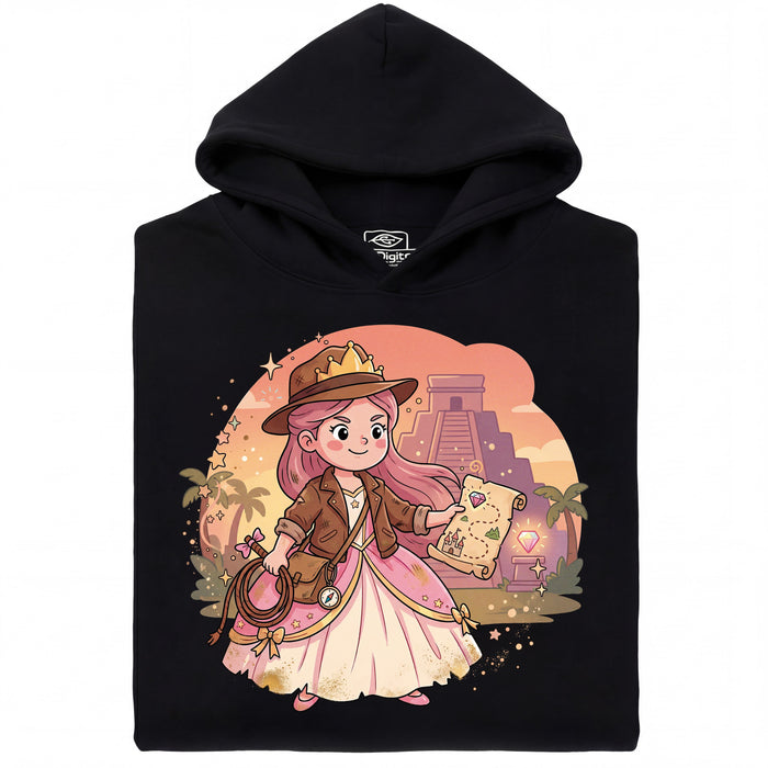 Nerdy Princess &amp; The Lost Temple - Vue principale Sweat Noir