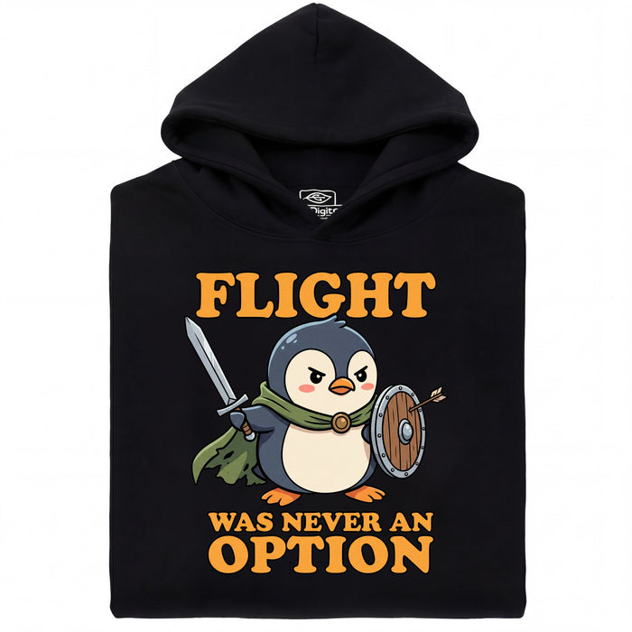 Standvastige Pinguïn - Hoofdaanzicht Hoodie Zwart
