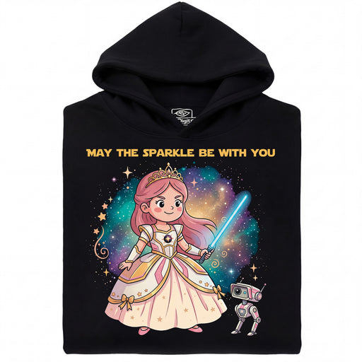 Princess &amp; The Sparkle - Vue principale Hoodie Noir