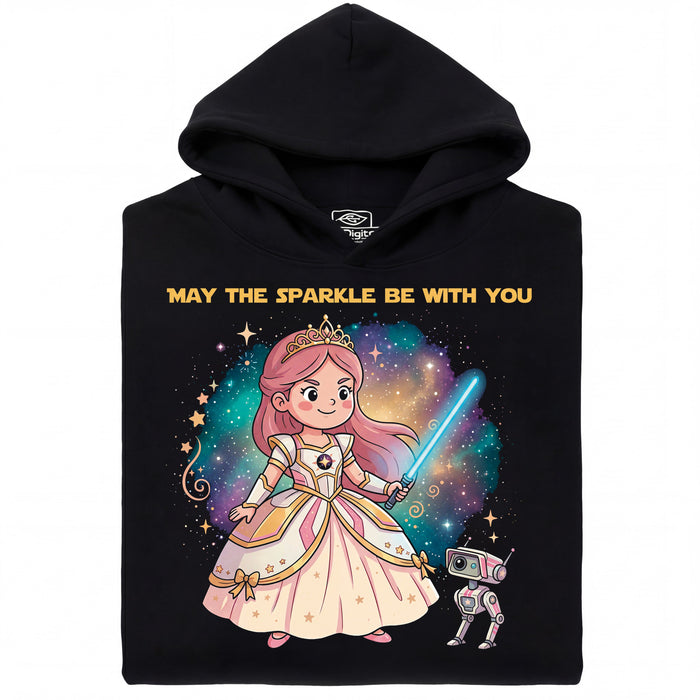 Princess &amp; The Sparkle - Vue principale Hoodie Noir