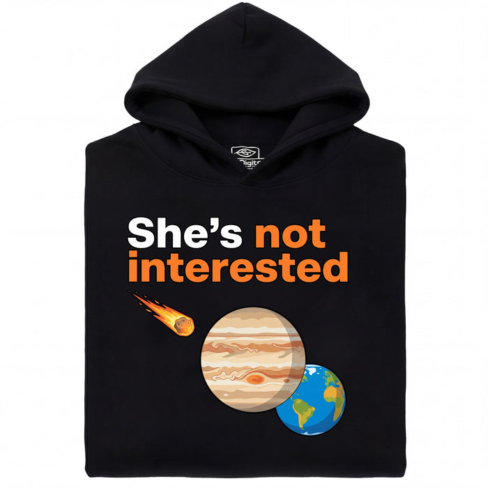 She's not interested - Main view Hoodie Black
