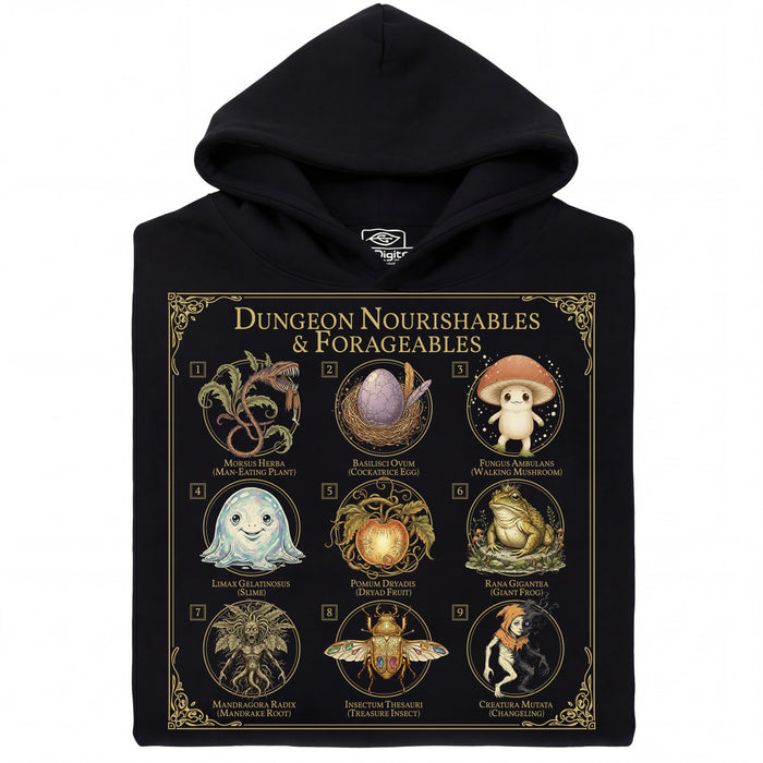 Dungeon Nourishables - Vista principale Hoodie Nero