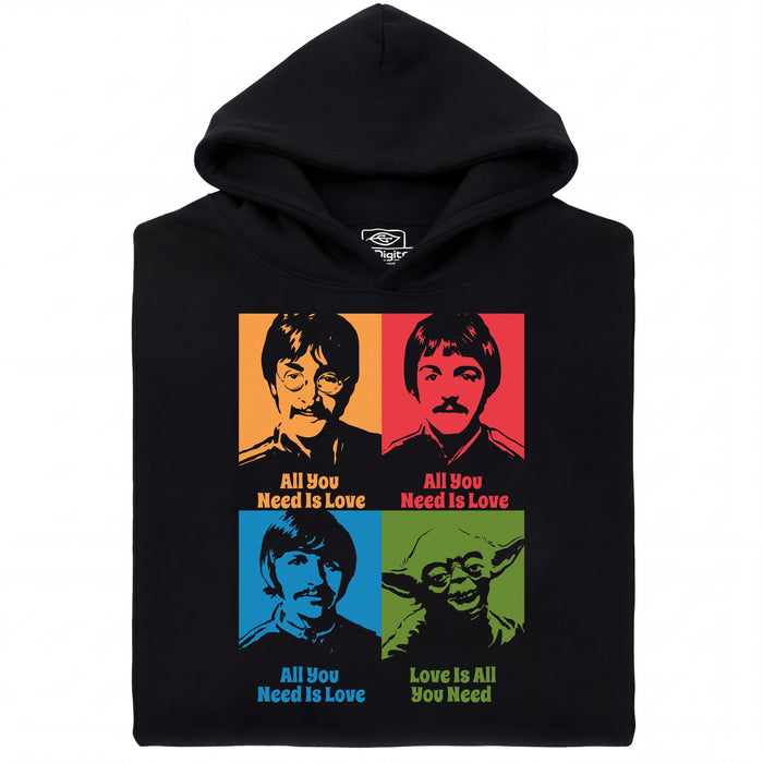 Love is all you need - Main view Hoodie Black