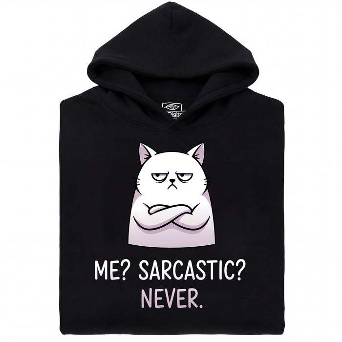 Definitely not sarcasm - Vue principale Hoodie Noir