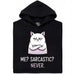 Definitely not sarcasm - Vue principale Hoodie Noir