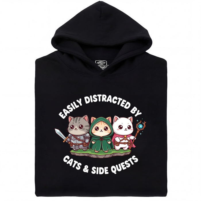 Cats &amp; Sidequests - Hoofdaanzicht Hoodie Zwart