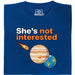 She's not interested - Main view T-shirt Blue