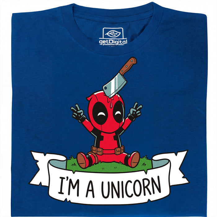 I'm a Unicorn - Vue de face T-Shirt Bleu