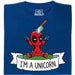 I'm a Unicorn - Vue de face T-Shirt Bleu