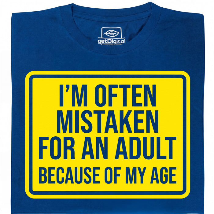Mistaken For An Adult - Vue principale T-Shirt Bleu