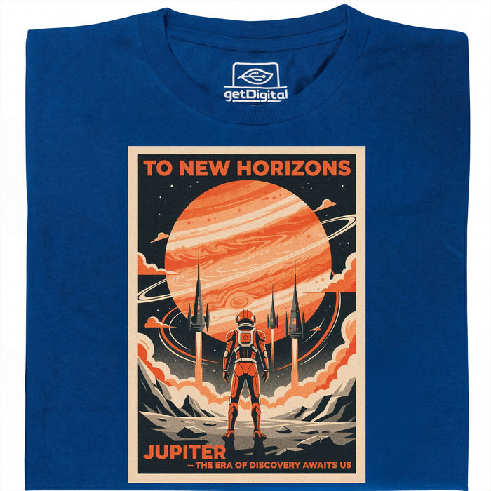 To New Horizons - Vue principale T-shirt Bleu