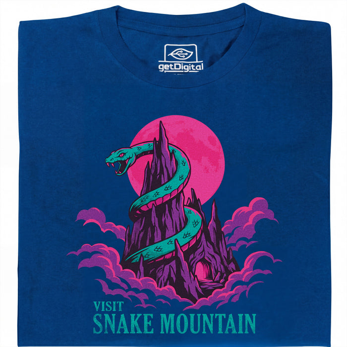 Visit Snake Mountain - Vue principale T-shirt Bleu