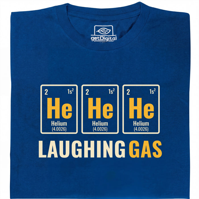 Gas Hilarante - Vista frontal Camiseta Azul