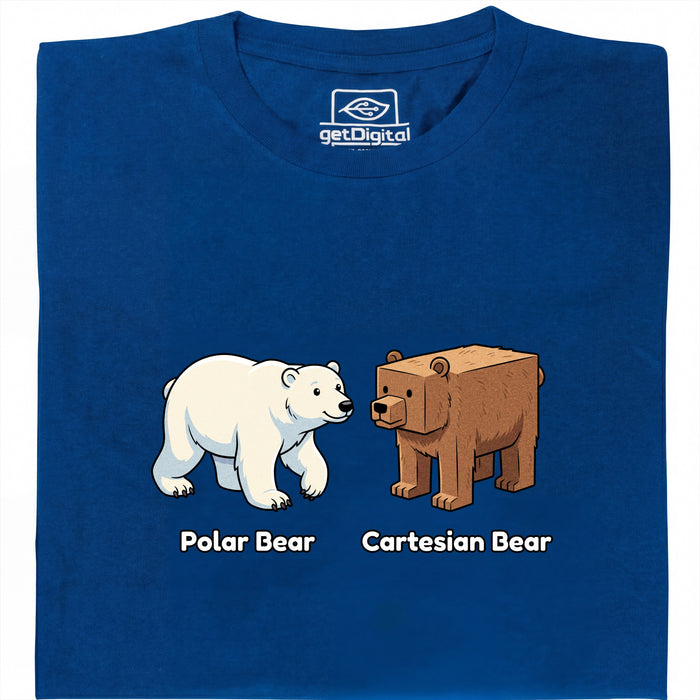 Cartesian Bear - Vista principal Camiseta Azul