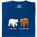 Cartesian Bear - Vista principal Camiseta Azul