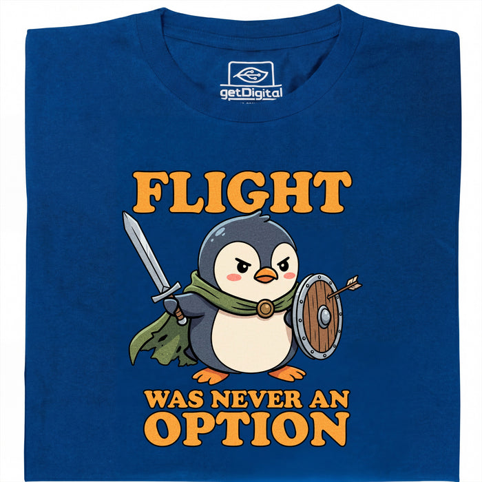 Standvastige Pinguïn - Hoofdaanzicht T-Shirt Blauw