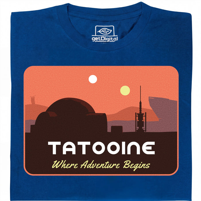 Where Adventure Begins - Vue principale T-shirt Bleu
