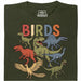 BIRDS - Vista frontal Camiseta Verde Oscuro