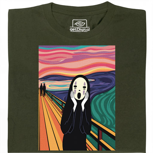 Le Cri sans Visage - Vue principale T-Shirt Vert Foncé