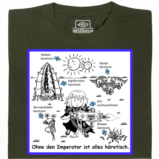Tout est Hérétique ! - Vue Principale T-Shirt Vert Foncé