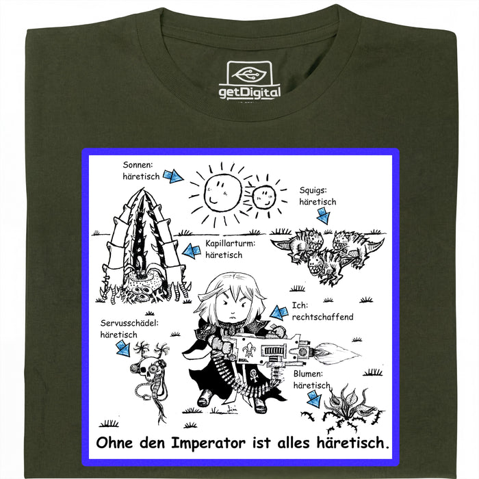 Tutto è Eretico! - Vista Principale T-Shirt Verde Scuro