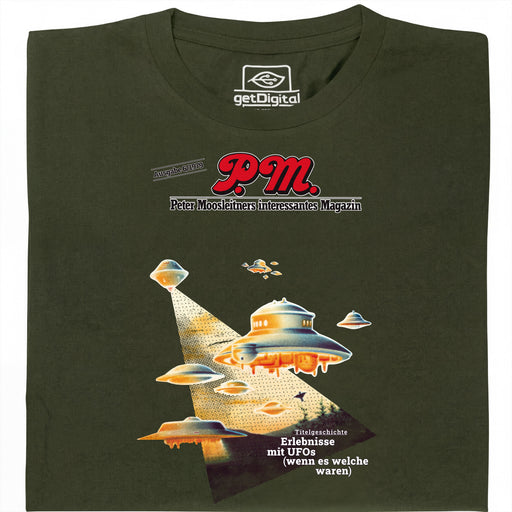 P.M. Magazine 6/1979 Rencontres avec des Ovnis - Vue principale T-Shirt Vert Foncé