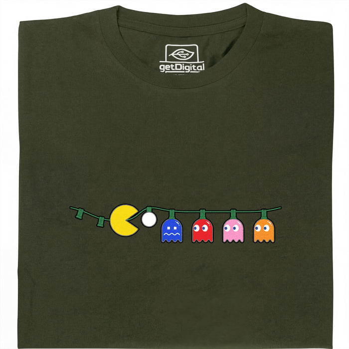Waka Waka Noël - La Guirlande Lumineuse comme Festin - Vue principale T-Shirt Vert Foncé
