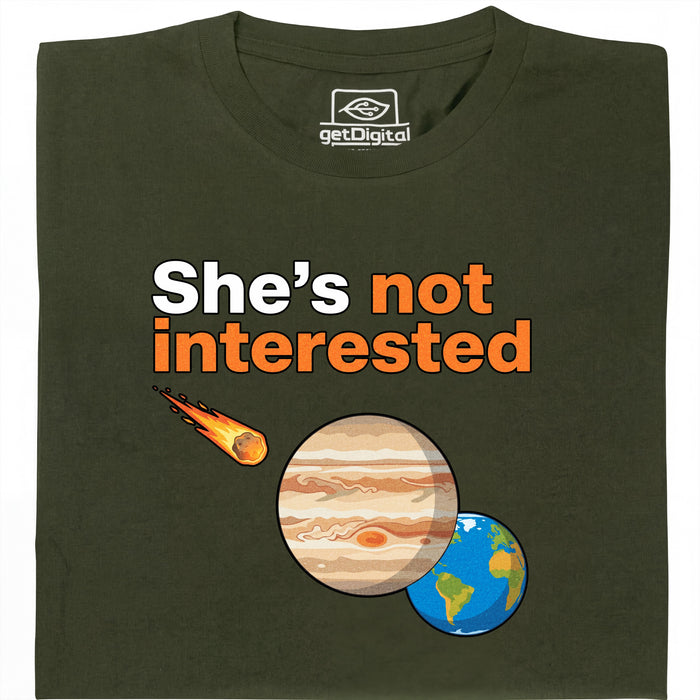 She's not interested - Main view T-shirt Dark Green