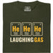 Gas Hilarante - Vista frontal Camiseta Verde Oscuro
