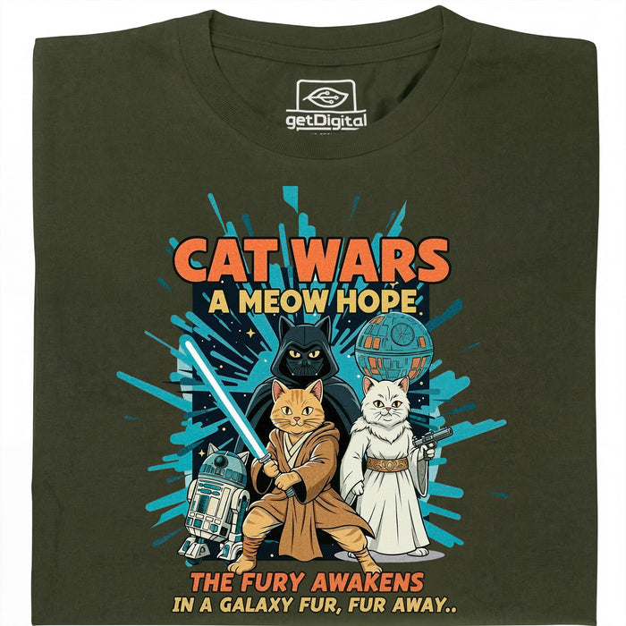 Cat Wars - A Meow Hope - Vista principale Maglietta Verde scuro