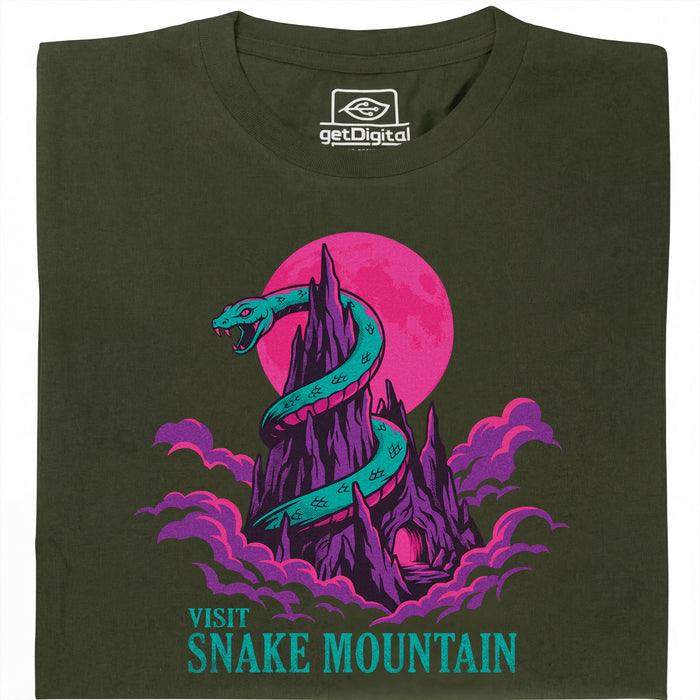 Visit Snake Mountain - Vue principale T-shirt Vert Foncé