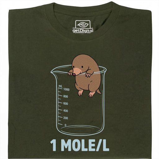 One Mole per Liter - Vue principale T-Shirt Vert Foncé