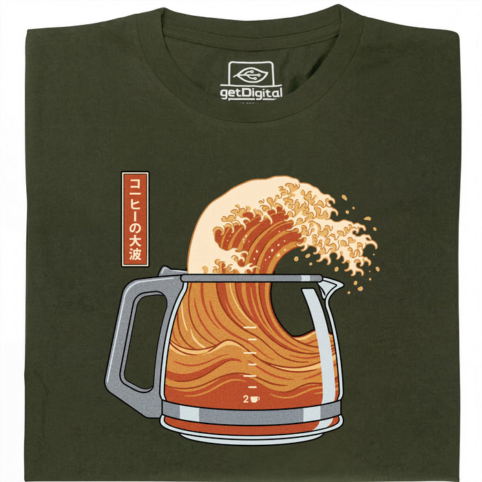The Great Brew - Vista frontale maglietta verde scuro