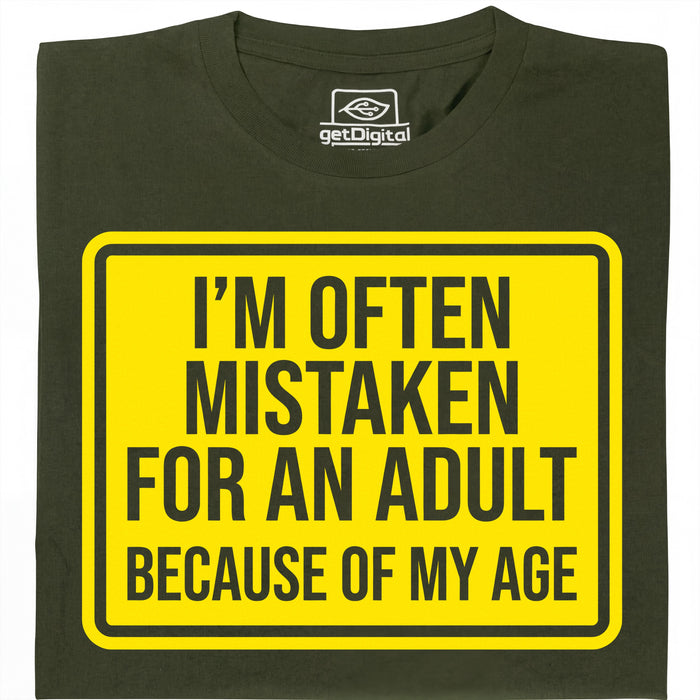 Mistaken For An Adult - Vue principale T-Shirt Vert Foncé
