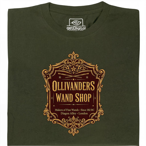Ollivanders Wand Shop - Vue principale T-shirt Vert Foncé
