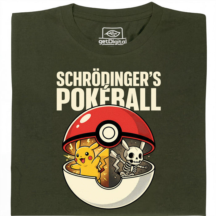Schrödinger's Ball - Vue principale T-Shirt Vert foncé