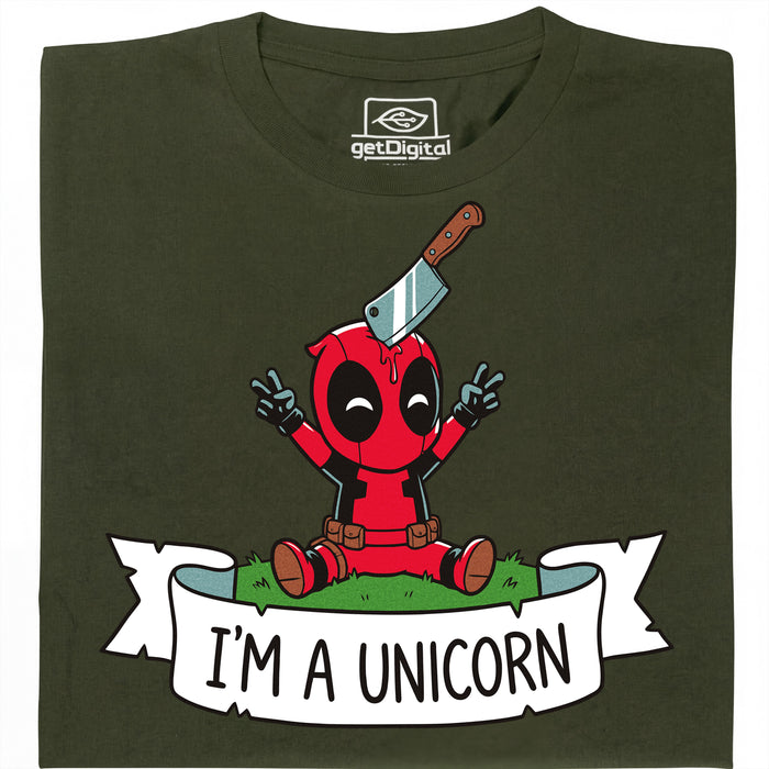 I'm a Unicorn - Vue de face T-Shirt Vert foncé