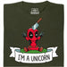 I'm a Unicorn - Vue de face T-Shirt Vert foncé