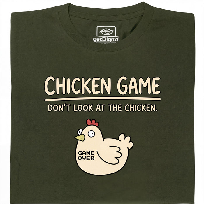 Chicken Game - Vista principal Camiseta Verde Oscuro