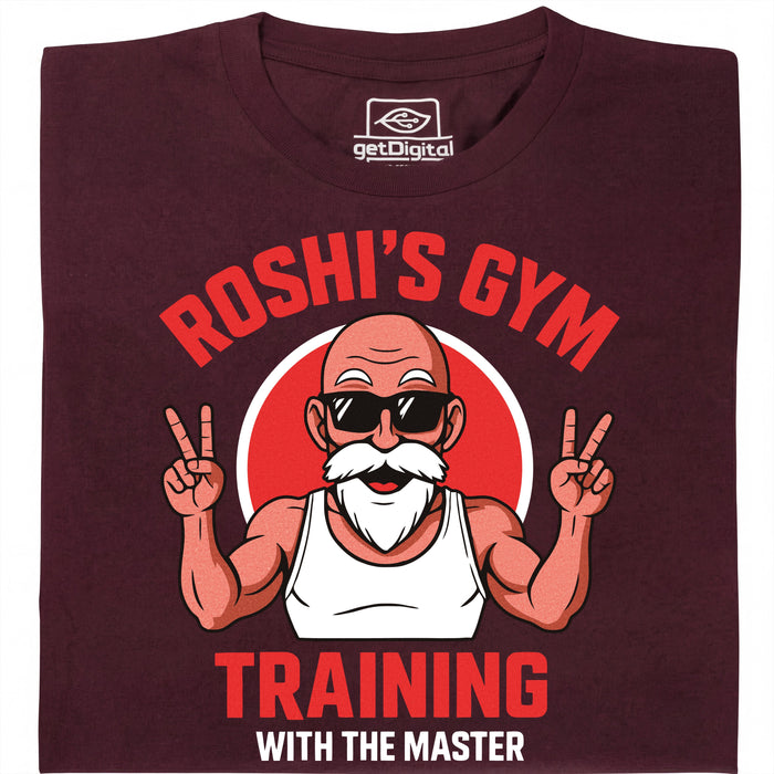 Entrenamiento con el Maestro (Colorizado) - Vista principal Camiseta Rojo Oscuro