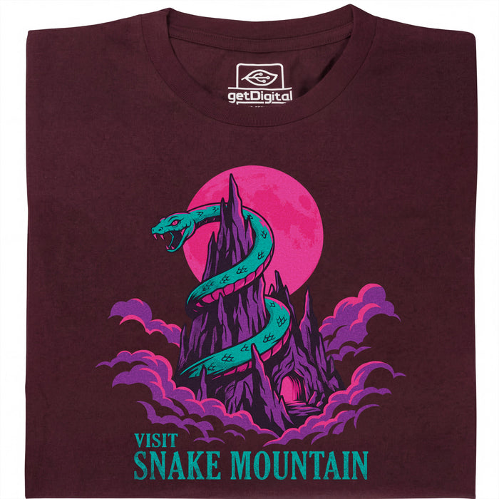 Visit Snake Mountain - Vue principale T-shirt Rouge Foncé